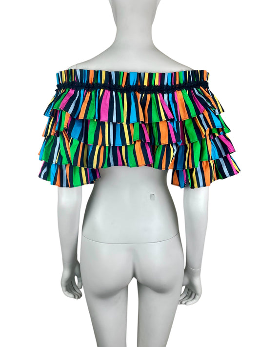 Moschino Jeans multicolour off shoulder top