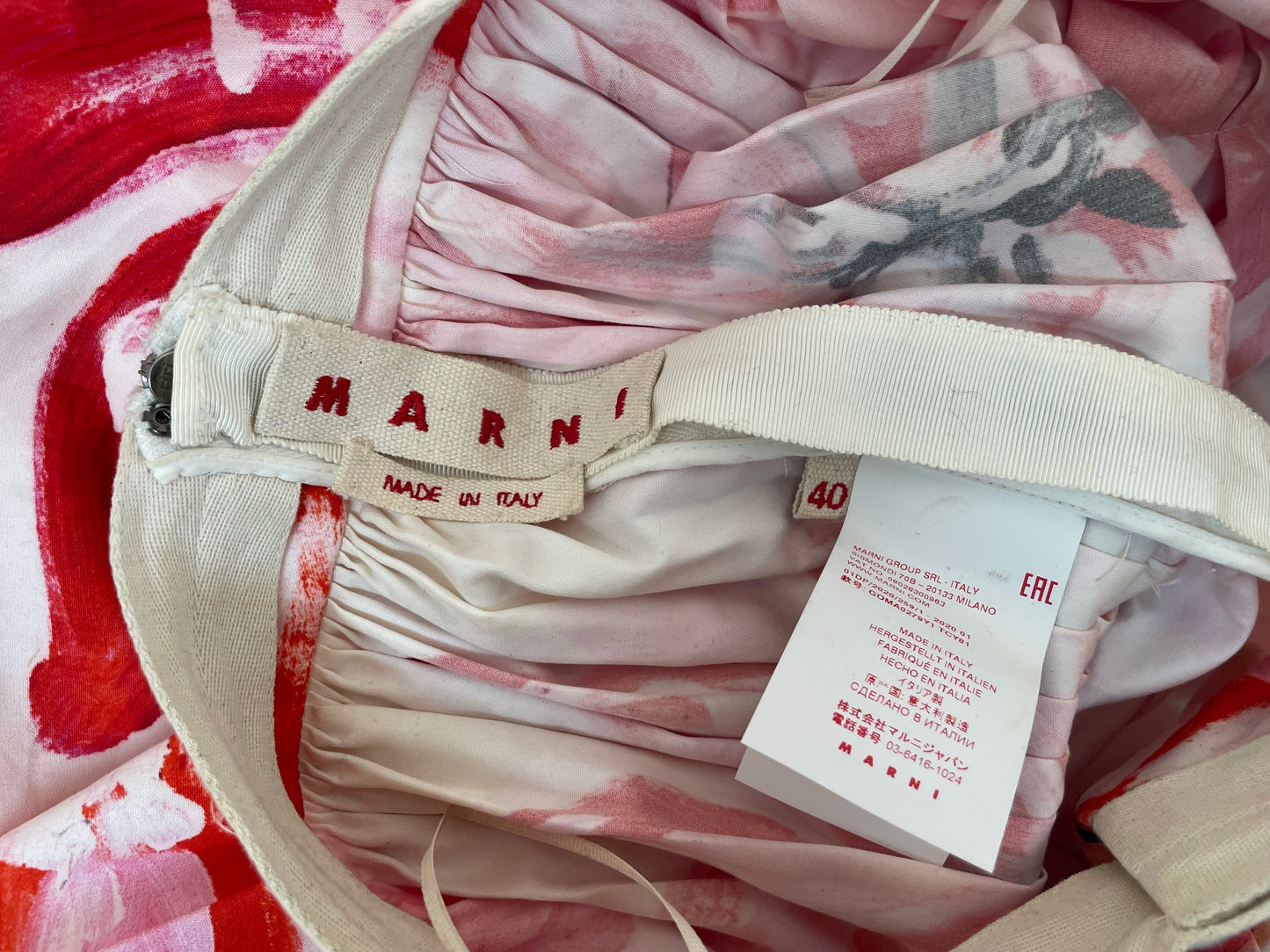 Marni Spring Summer 2020 floral pleated skirt