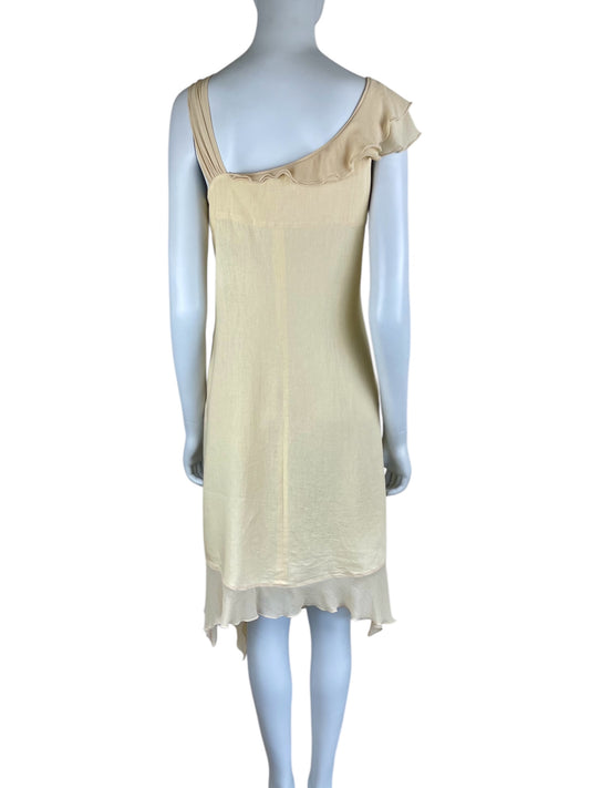 Max Mara linen and silk asymmetrical dress