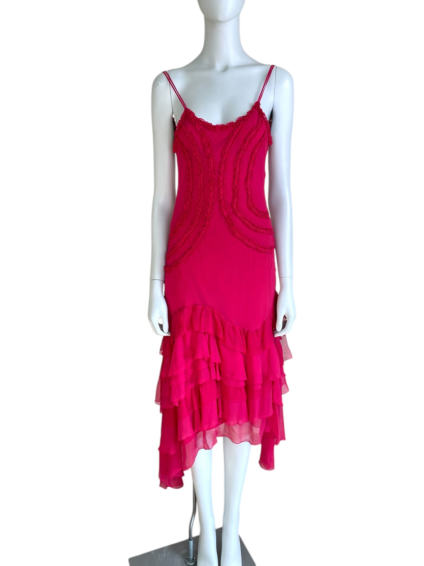 Gianfranco Ferré hot pink silk dress