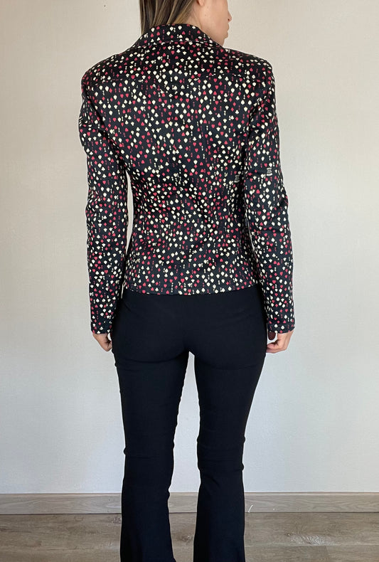 Moschino Jeans deadstock playing cards blazer jacket