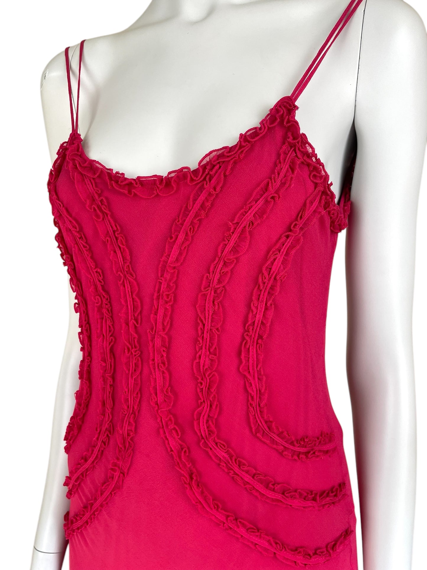 Gianfranco Ferré hot pink silk dress