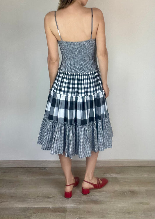 Moschino black and white gingham dress