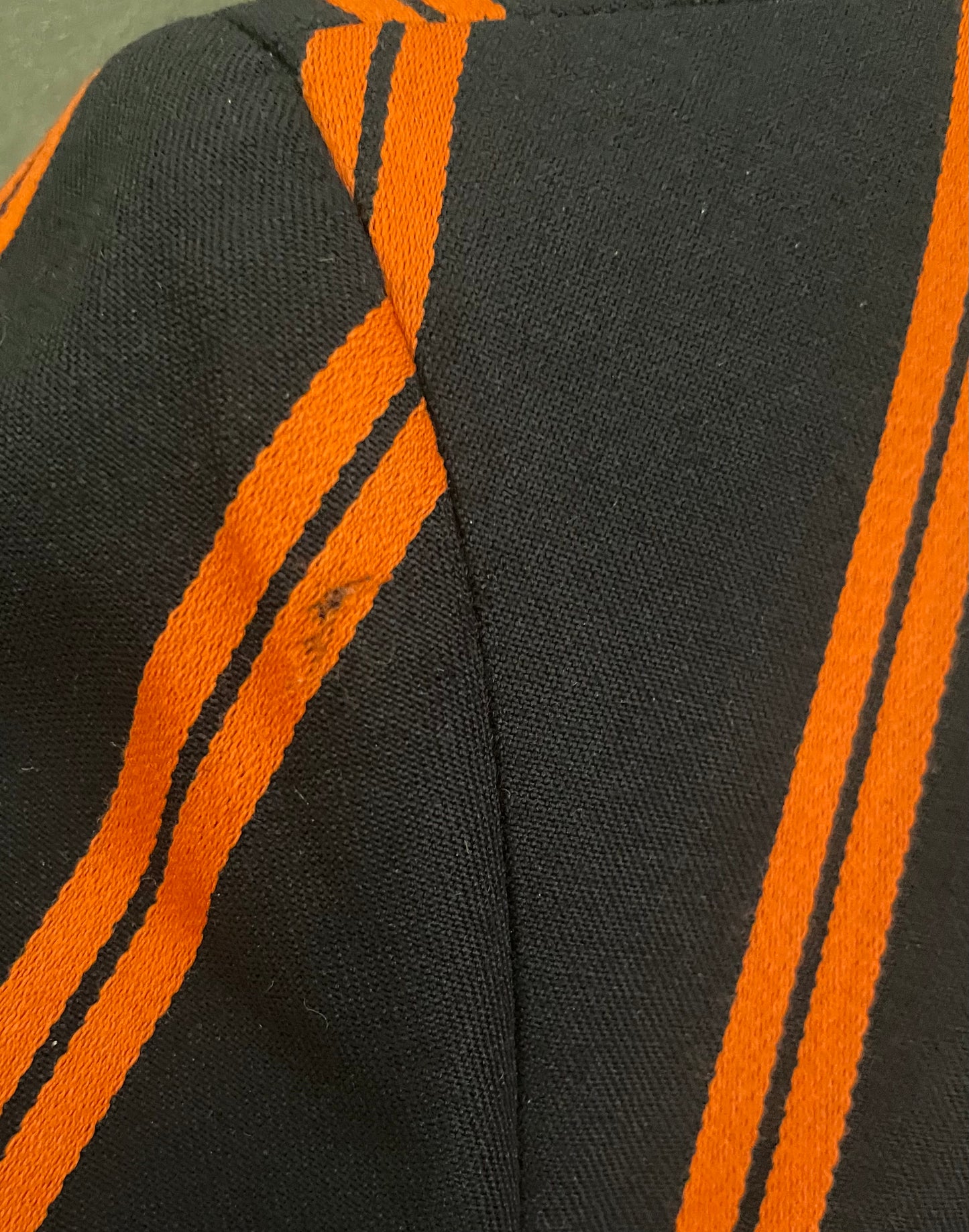 Moschino Couture navy and orange stripe blazer jacket