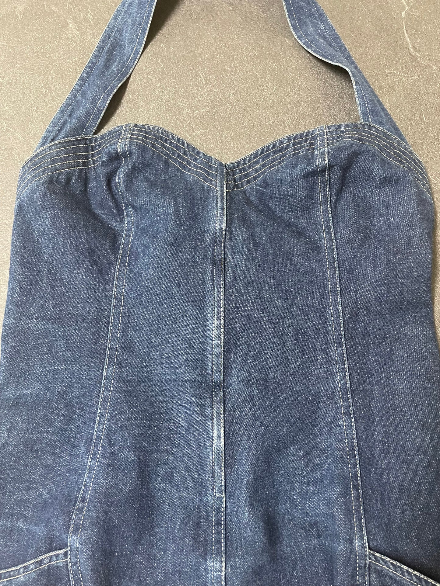 Chantal Thomass Spring Summer 1986 denim corset mini dress