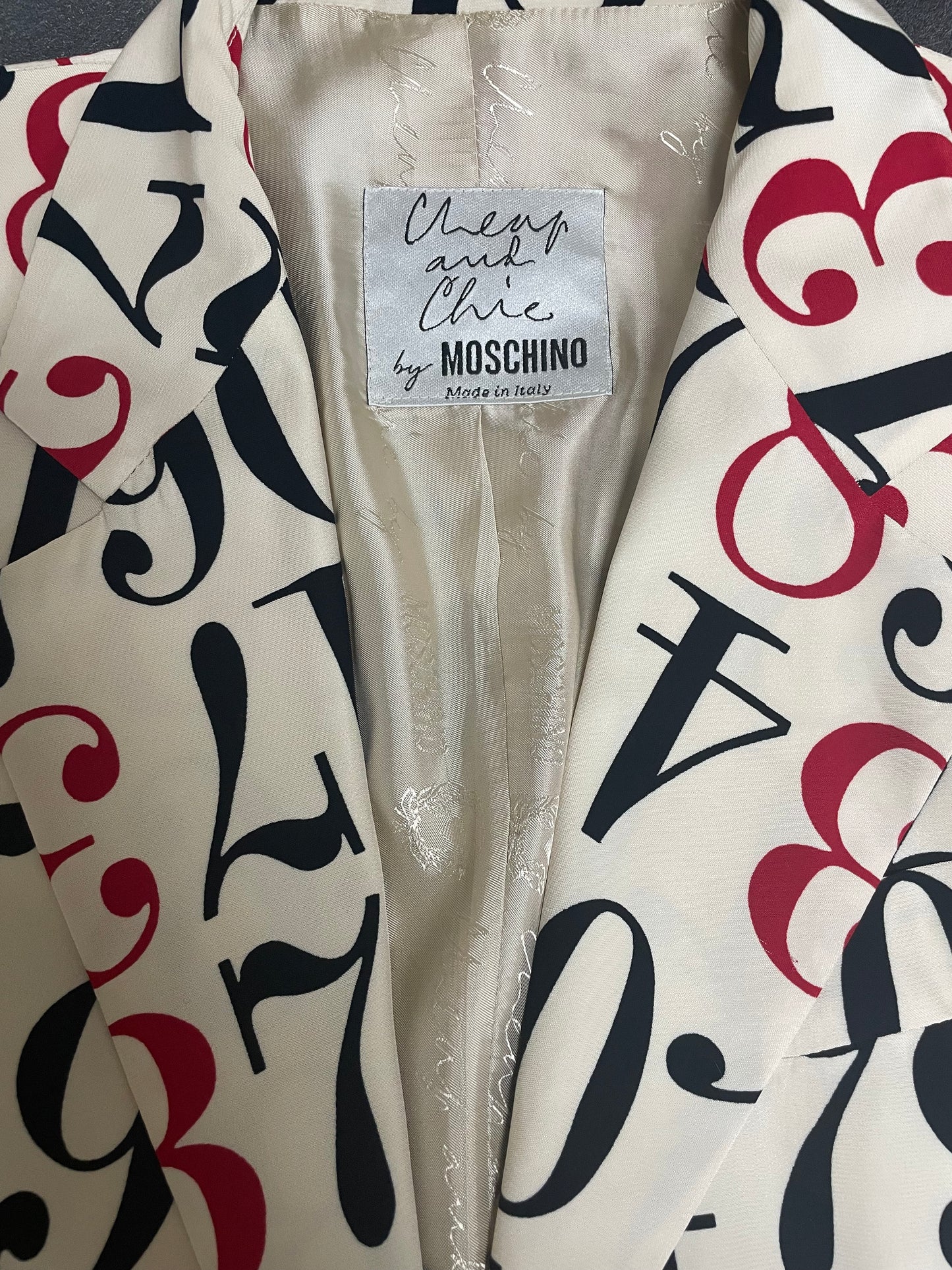 Moschino Cheap and Chic numbers jacket