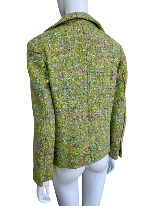Jil Sander green wool tweed jacket