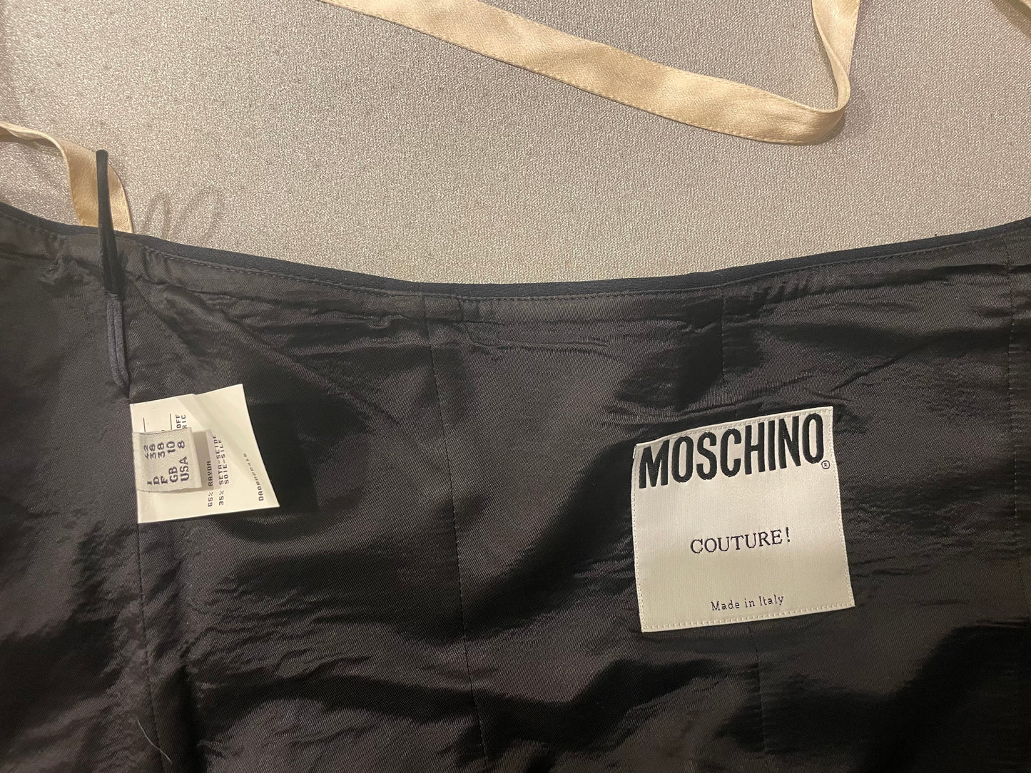 Moschino Couture navy and cream corset top