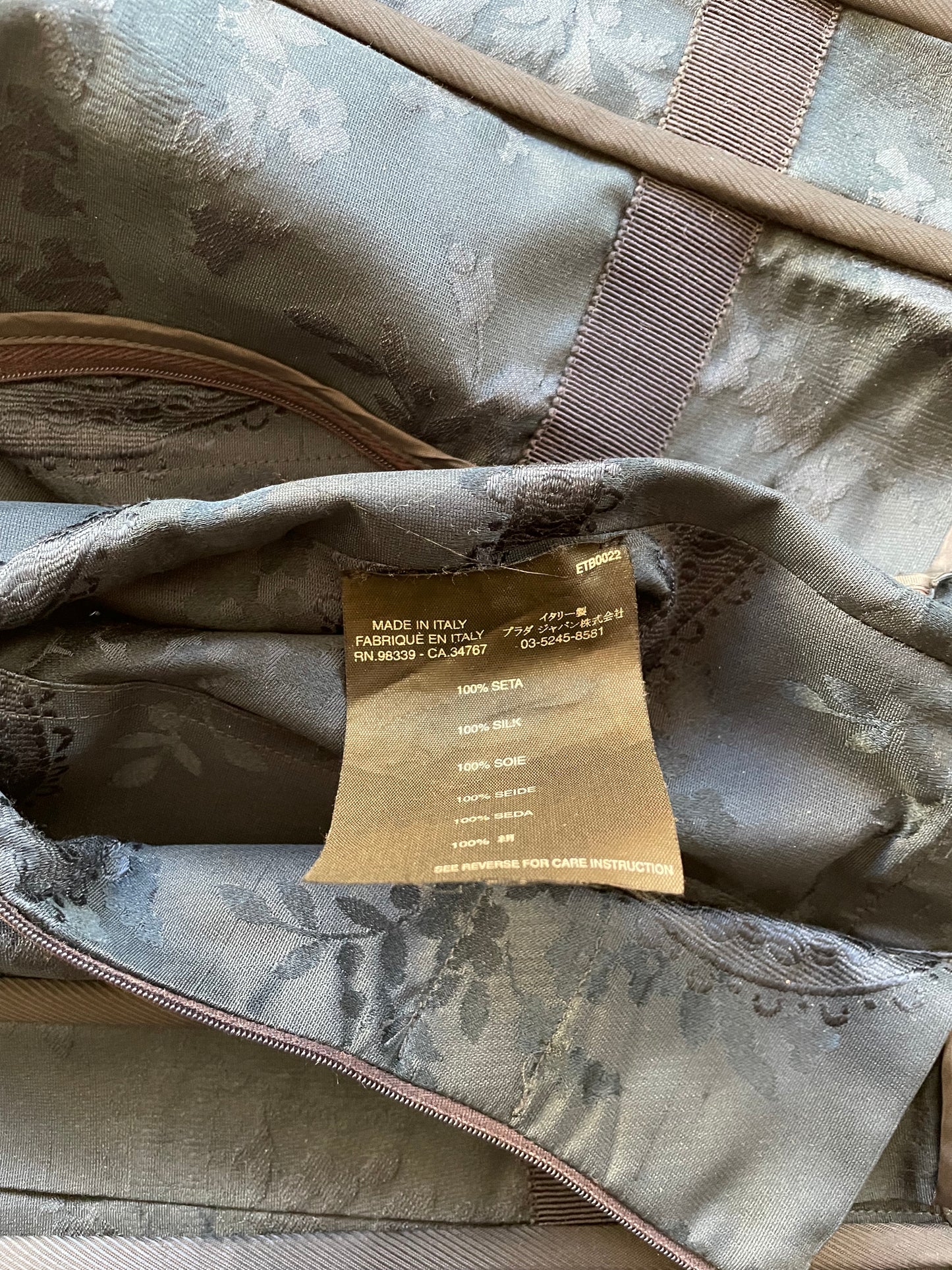 Prada silk jacquard corset skirt