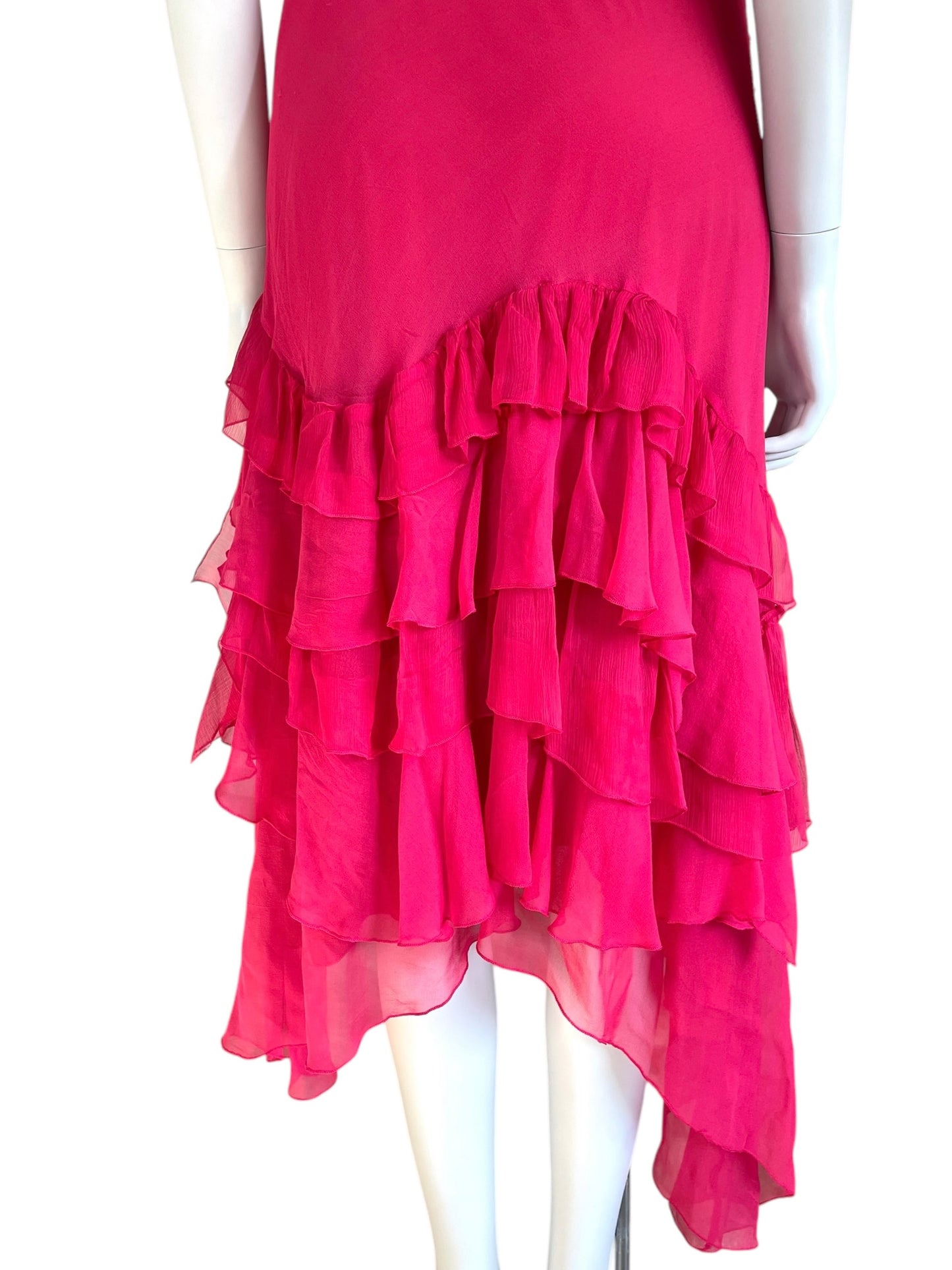 Gianfranco Ferré hot pink silk dress