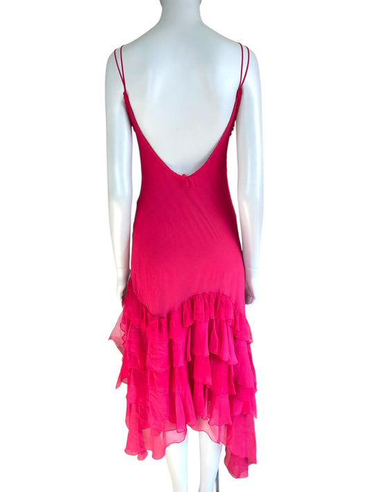 Gianfranco Ferré hot pink silk dress