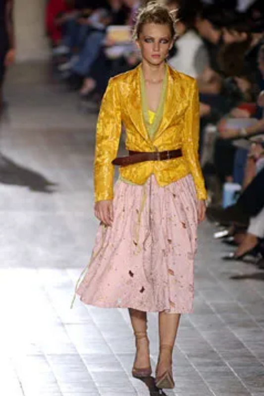 Dries Van Noten Spring Summer 2003 embroidered cut out wrap top