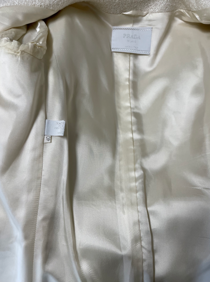Prada Fall Winter 1998 ivory overcoat