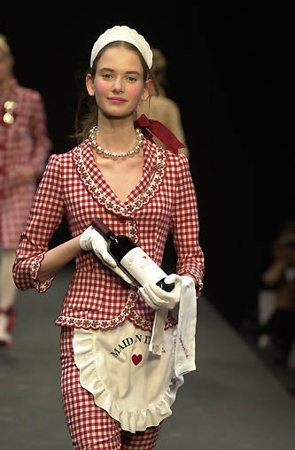 Moschino fall winter 2001 Italian table cloth jacket