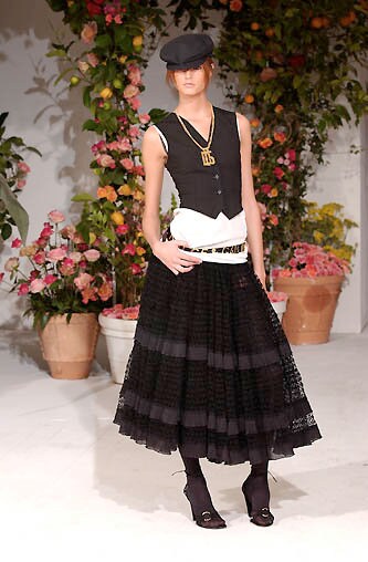 DOLCE & GABBANA Spring Summer 2002 Black Knitted Maxi Skirt