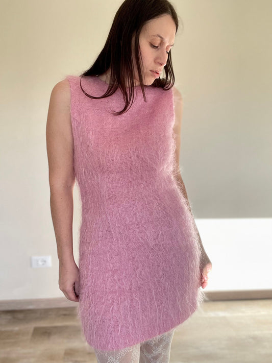 Plein Sud mohair wool mini dress
