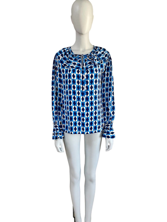 Yves Saint Laurent silk blouse with cape collar