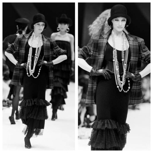 Moschino Fall Winter 1986 black siren gown