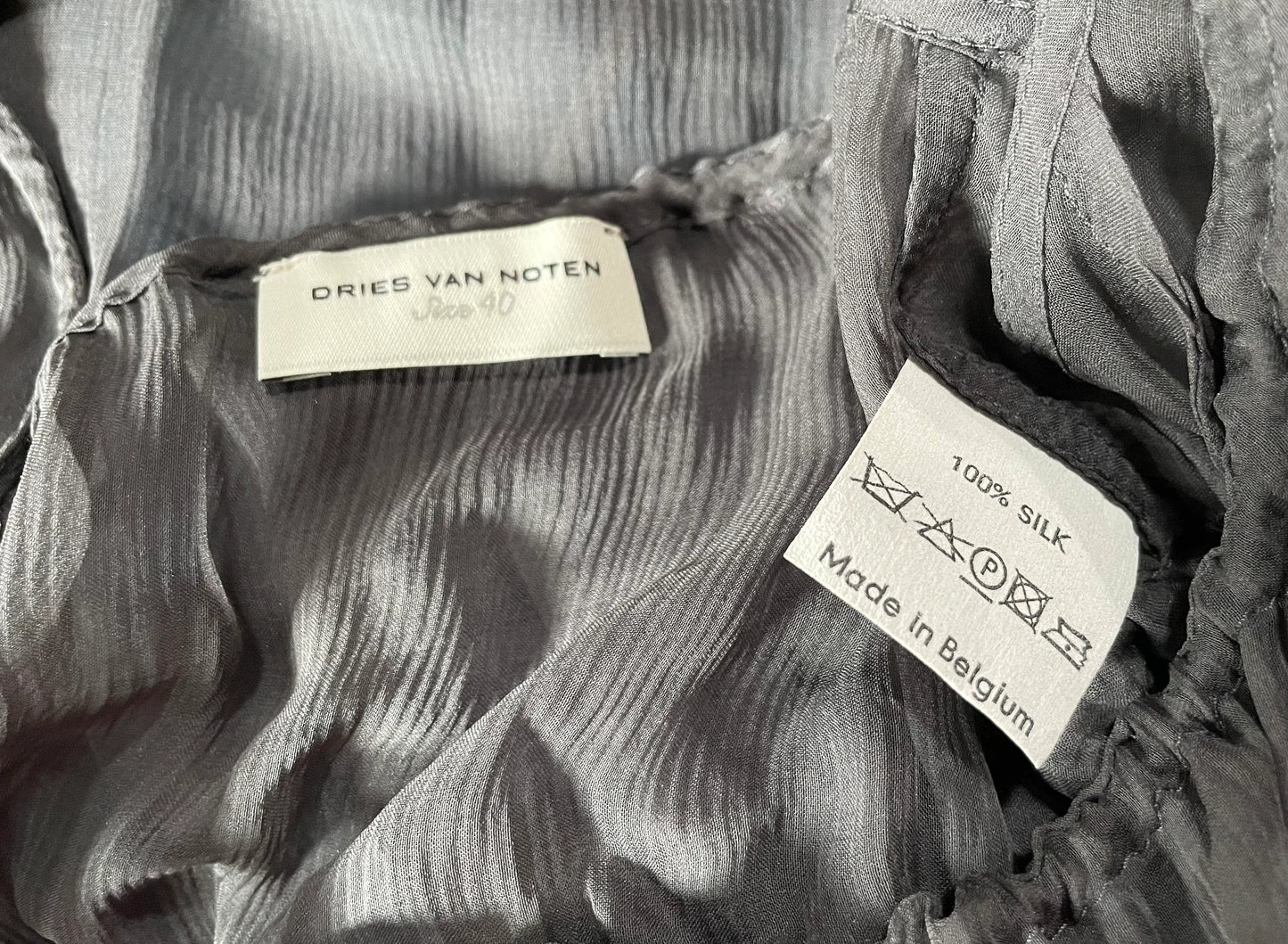 Dries Van Noten SS 2005 chiffon babydoll top