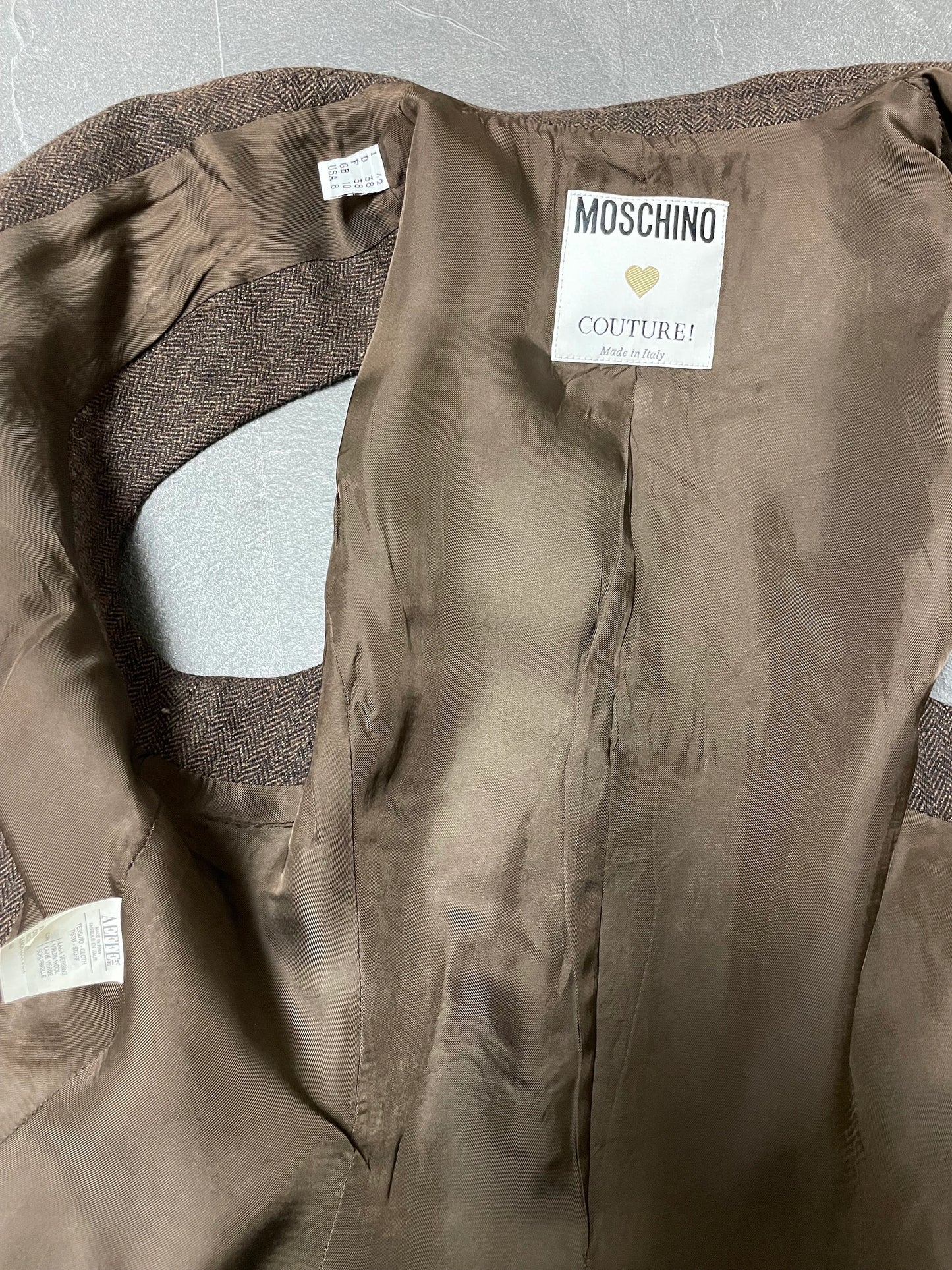 Moschino Couture chevron long waistcoat