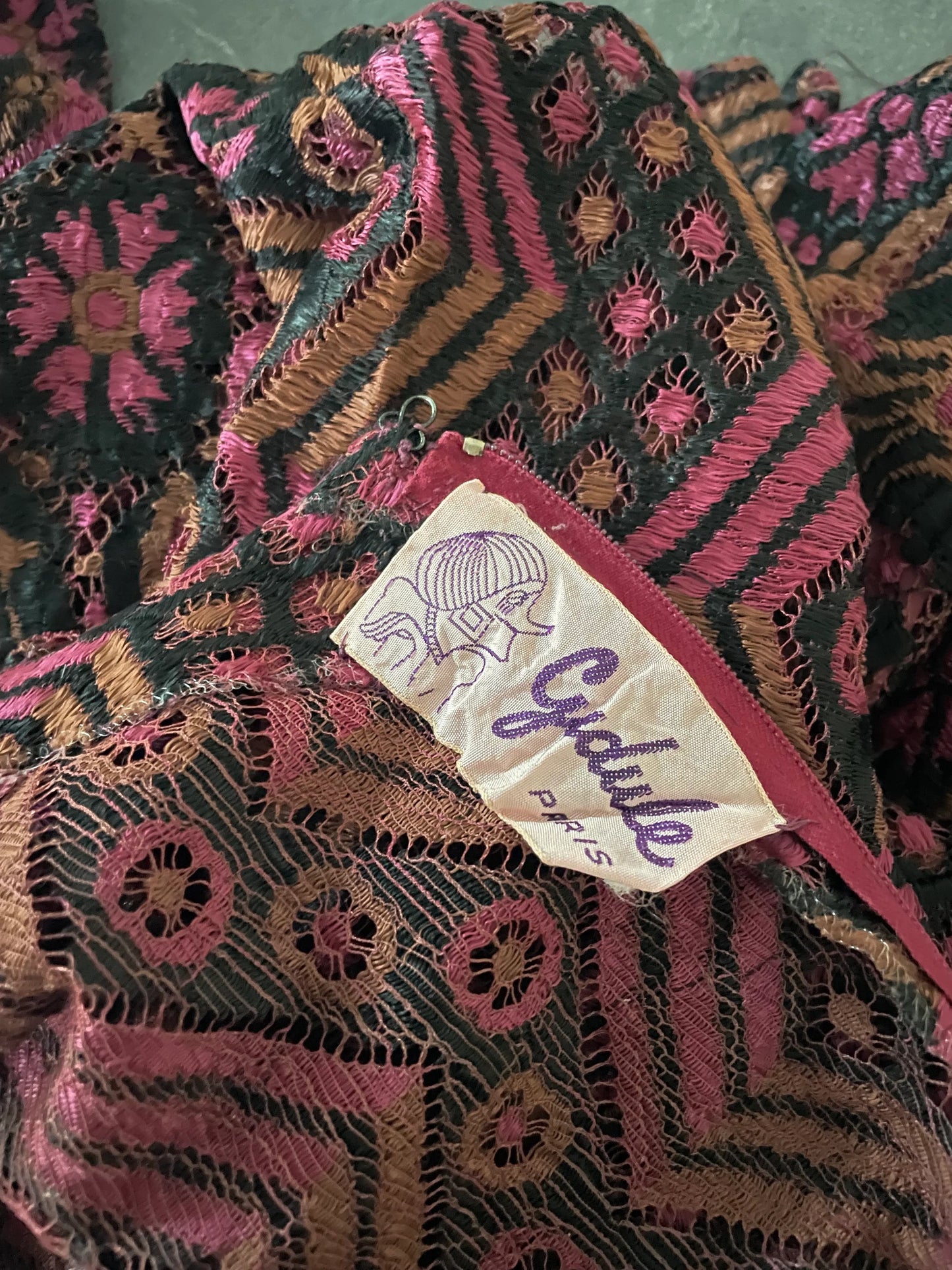 Gudule lace see-through gown