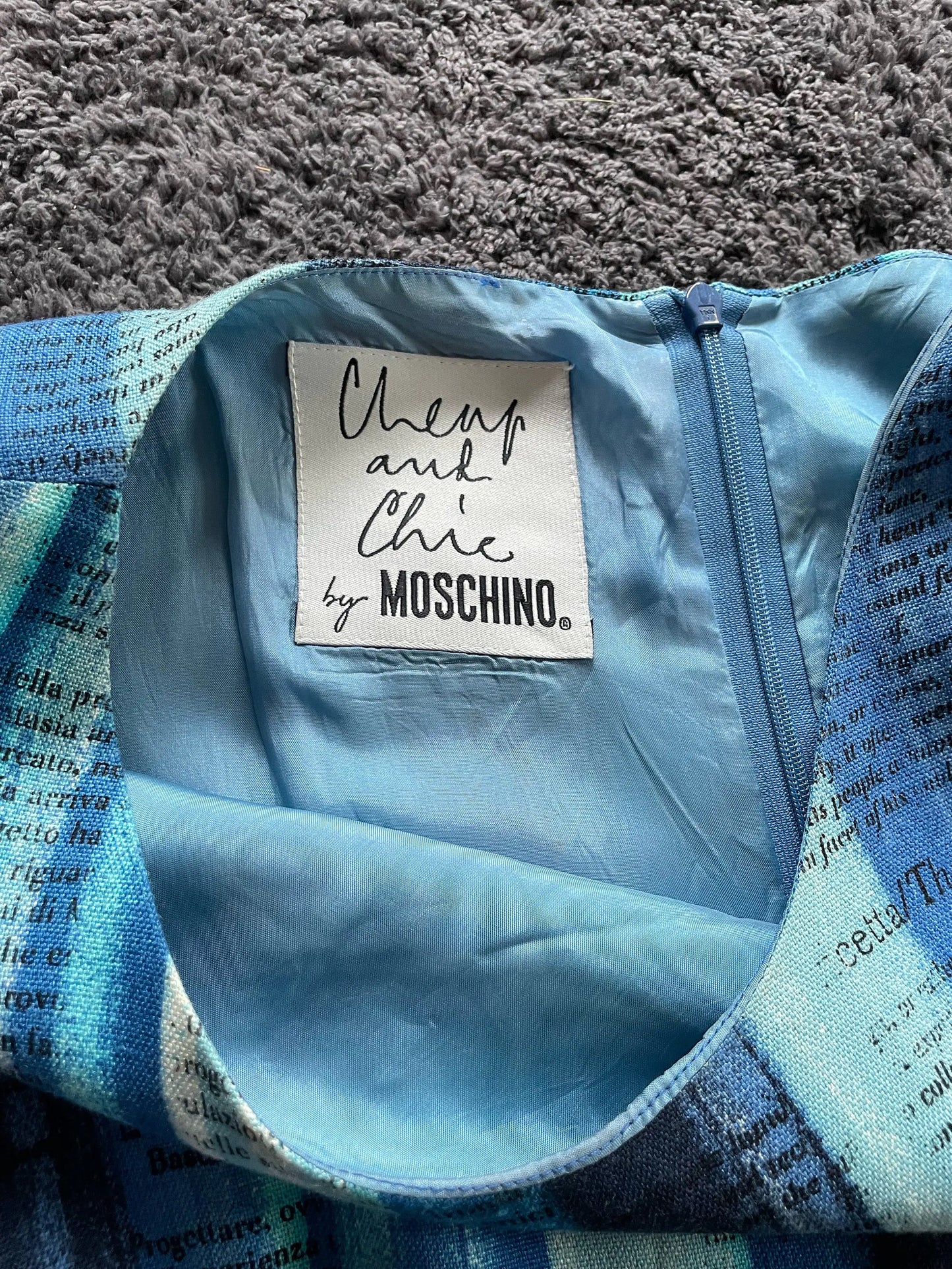 Moschino Cheap and Chic striped recipe mini dress