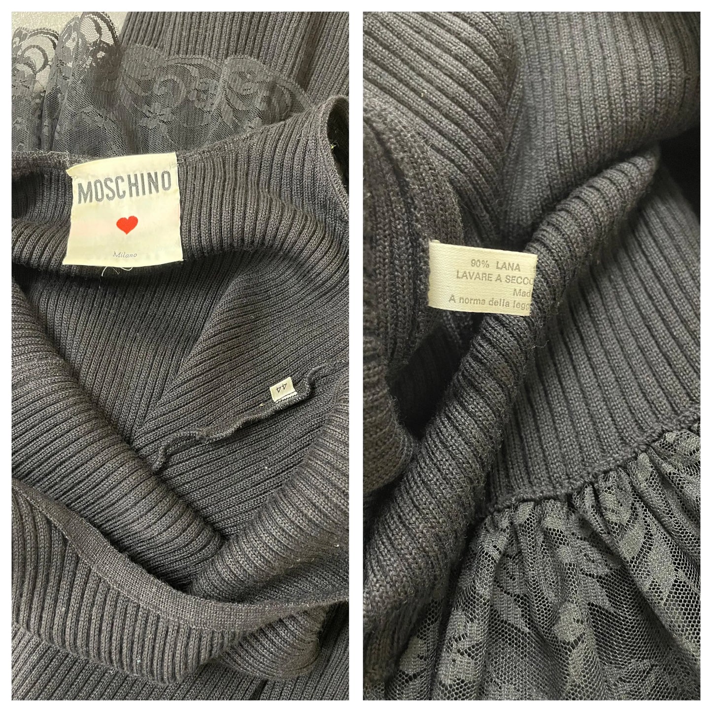 Moschino Fall Winter 1986 black siren gown