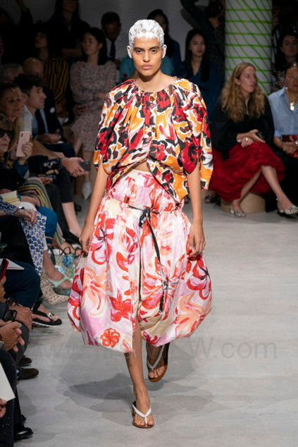Marni Spring Summer 2020 floral pleated skirt