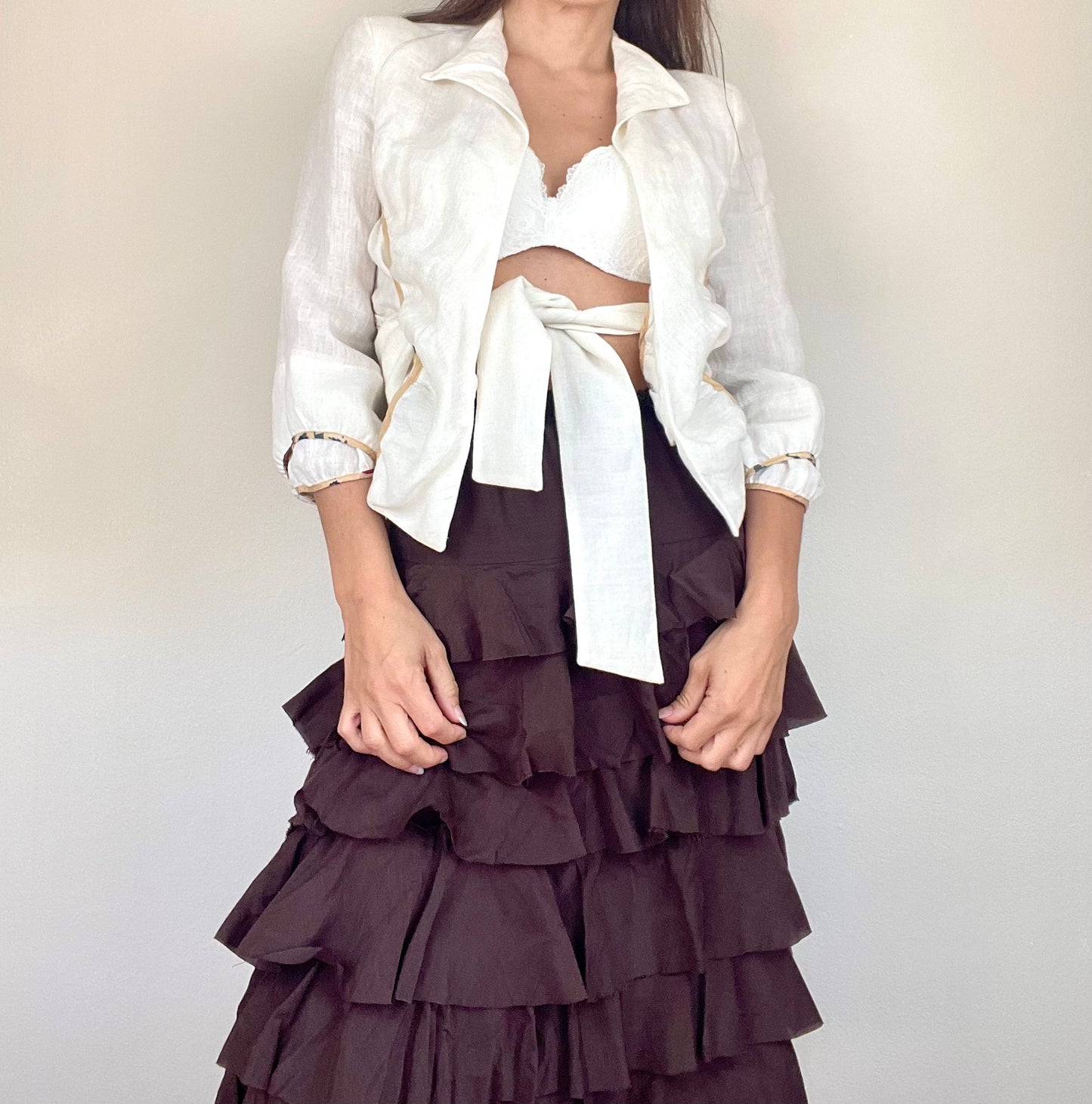 Marni Spring Summer 2003 cream linen jacket