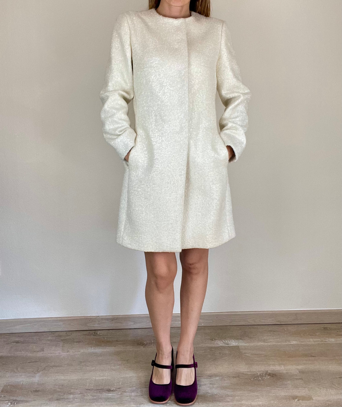Prada Fall Winter 1998 ivory overcoat
