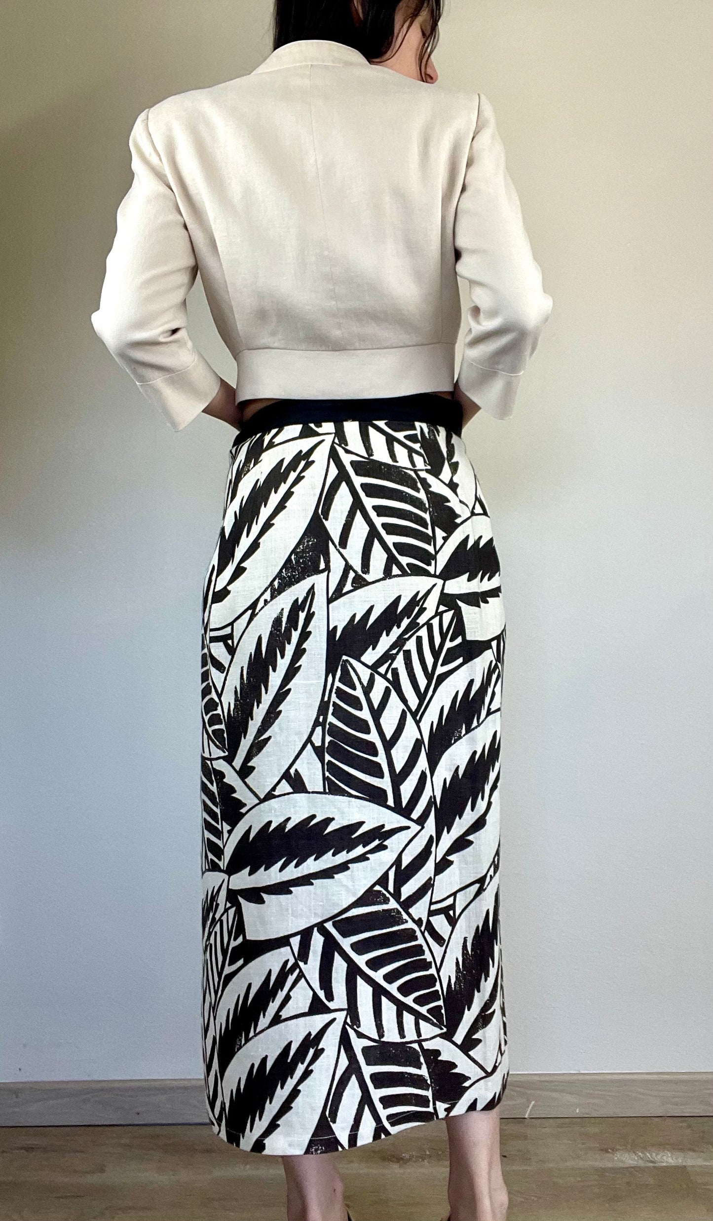 Max Mara linen wrap long skirt