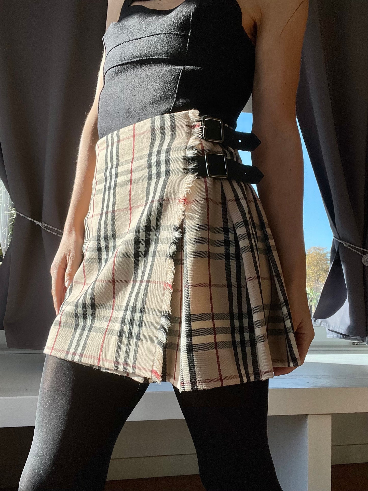 Burberry nova check mini skirt