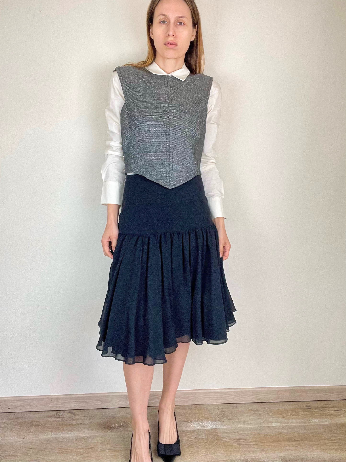 Lanvin by Claude Montana FW 1990 lamé sleeveless top
