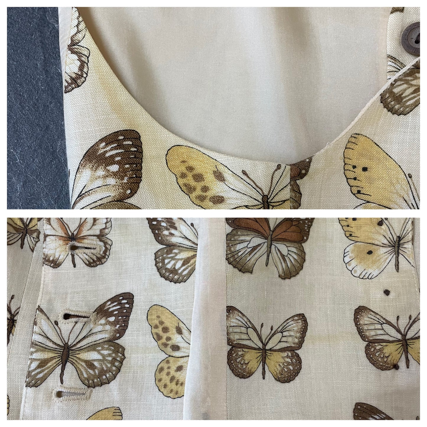 Laurel by Escada linen butterfly vest top