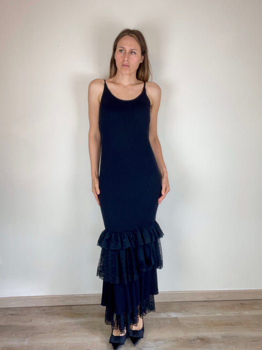 Moschino Fall Winter 1986 black siren gown
