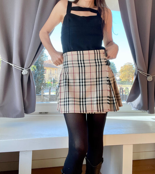 Burberry nova check mini skirt