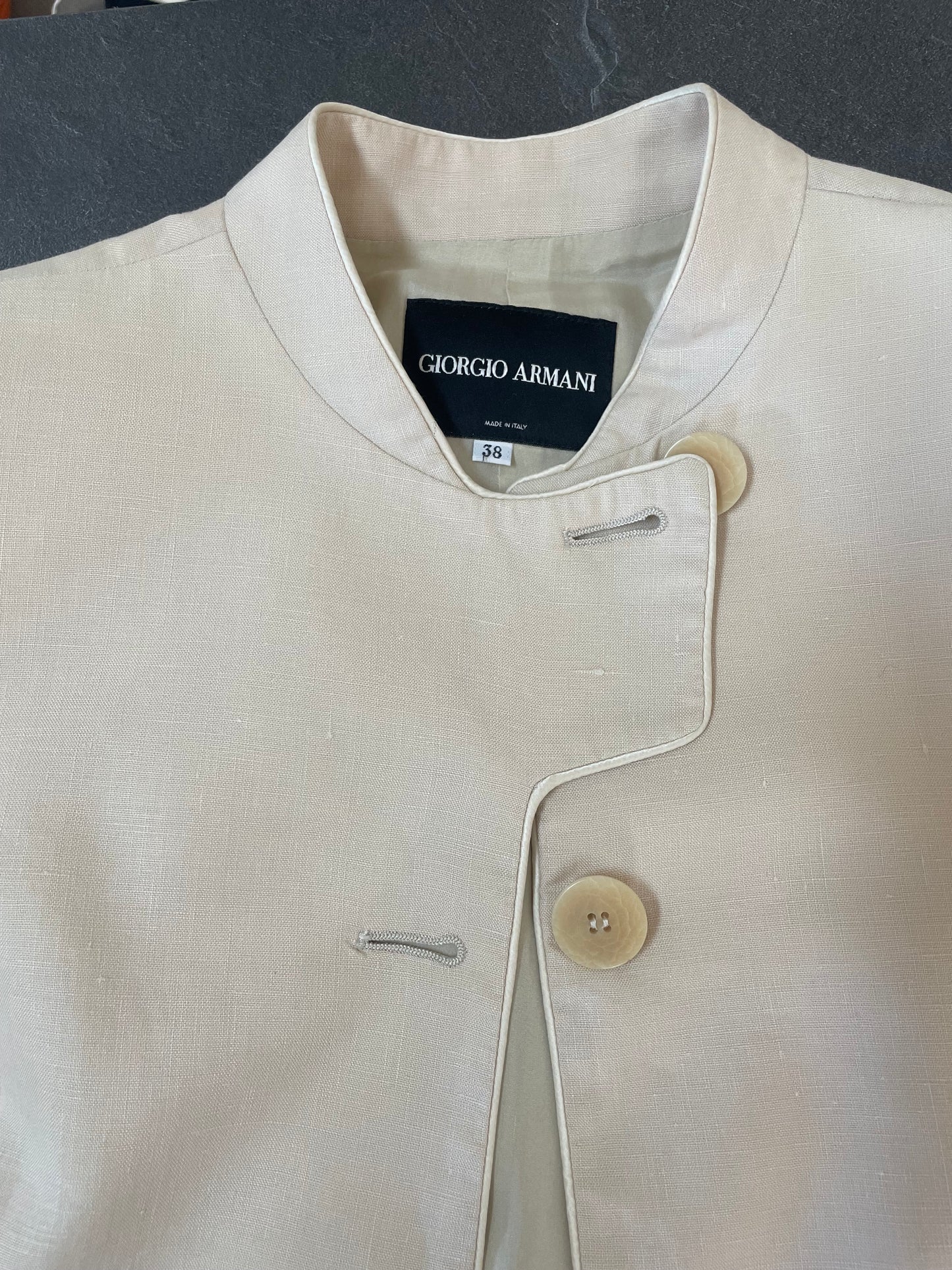 Giorgio Armani linen cropped jacket