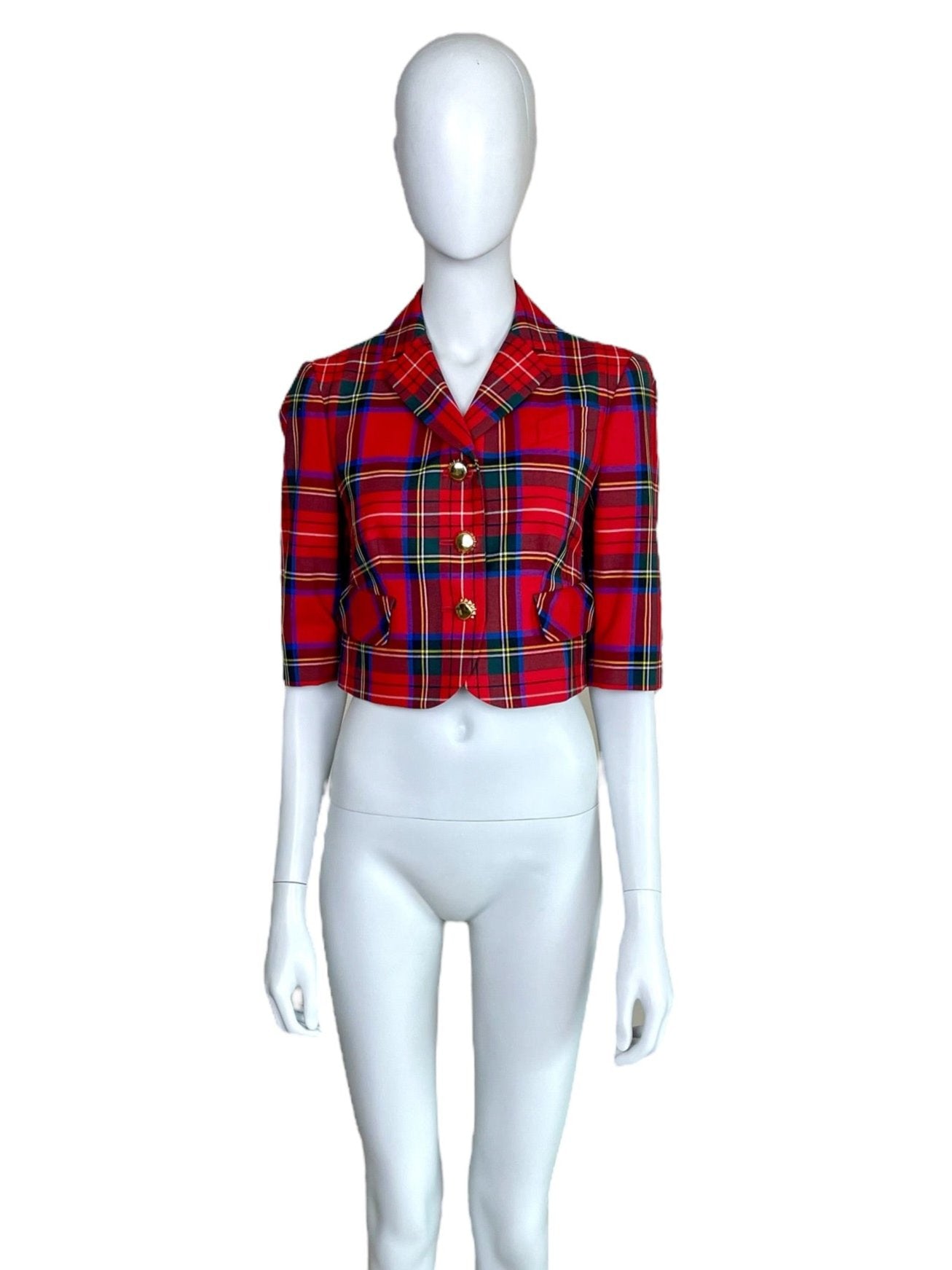 Moschino Cheap and Chic plaid cropped jacket