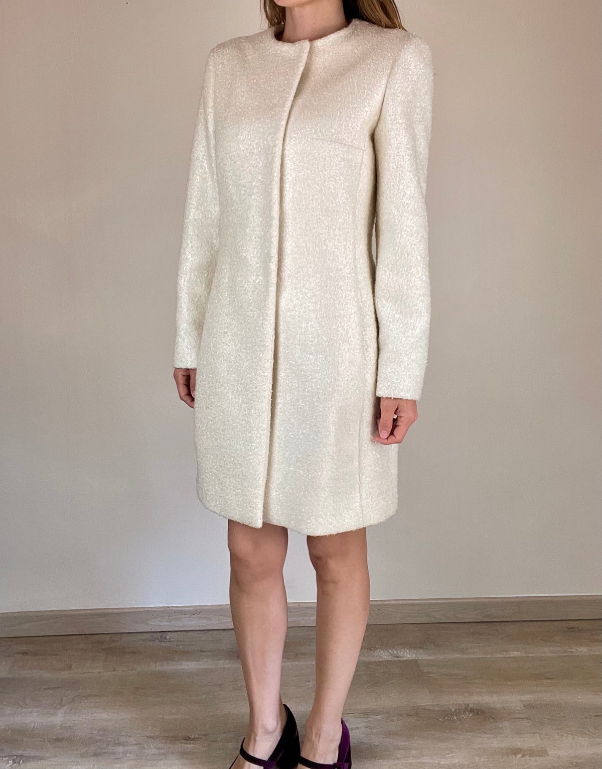 Prada Fall Winter 1998 ivory overcoat
