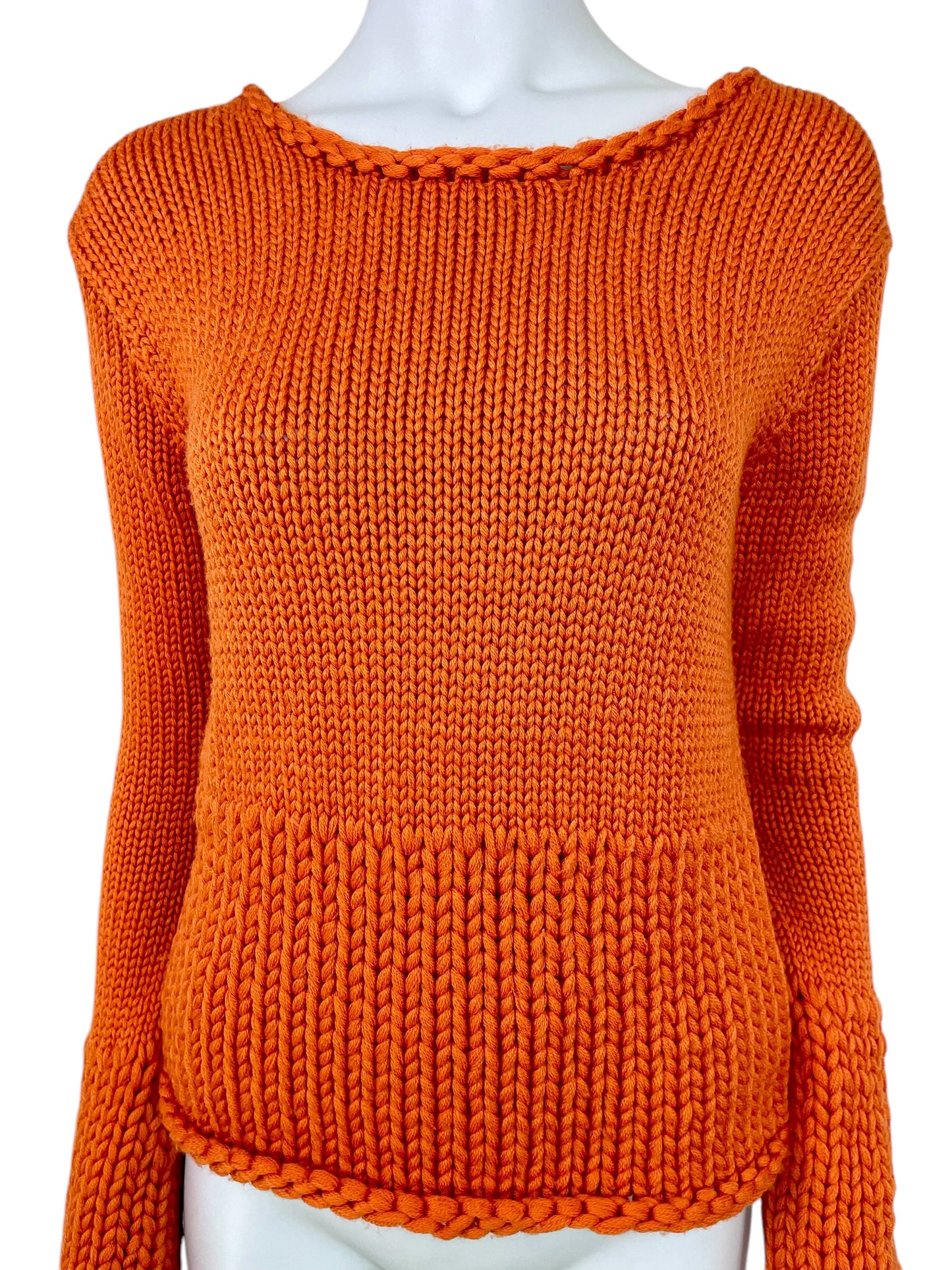 Alberta Ferretti Philosophy orange wool knitted sweater