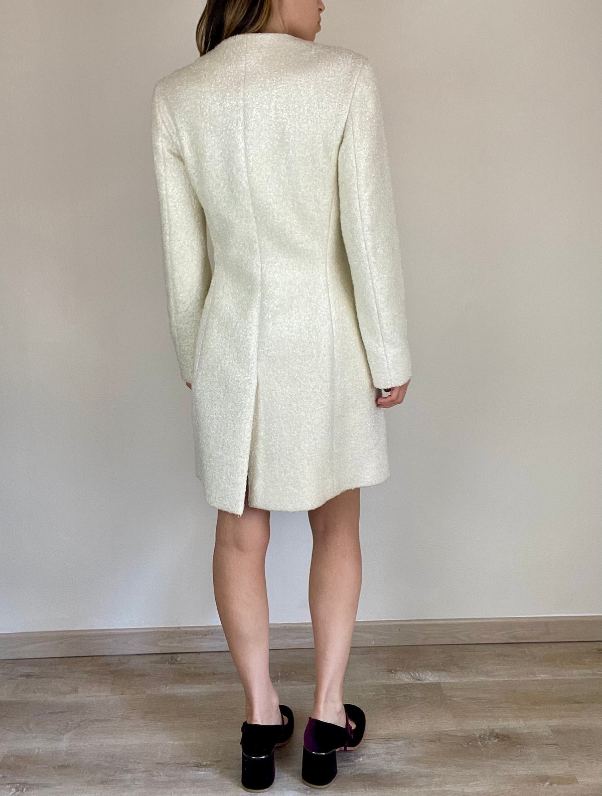 Prada Fall Winter 1998 ivory overcoat