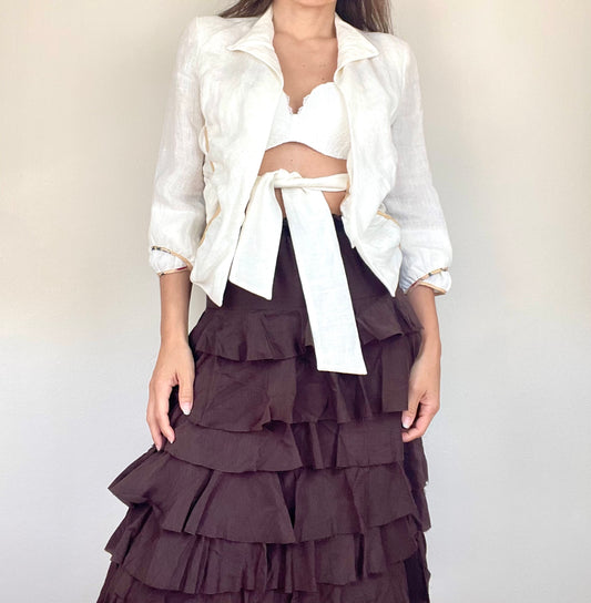 Marni Spring Summer 2003 cream linen jacket