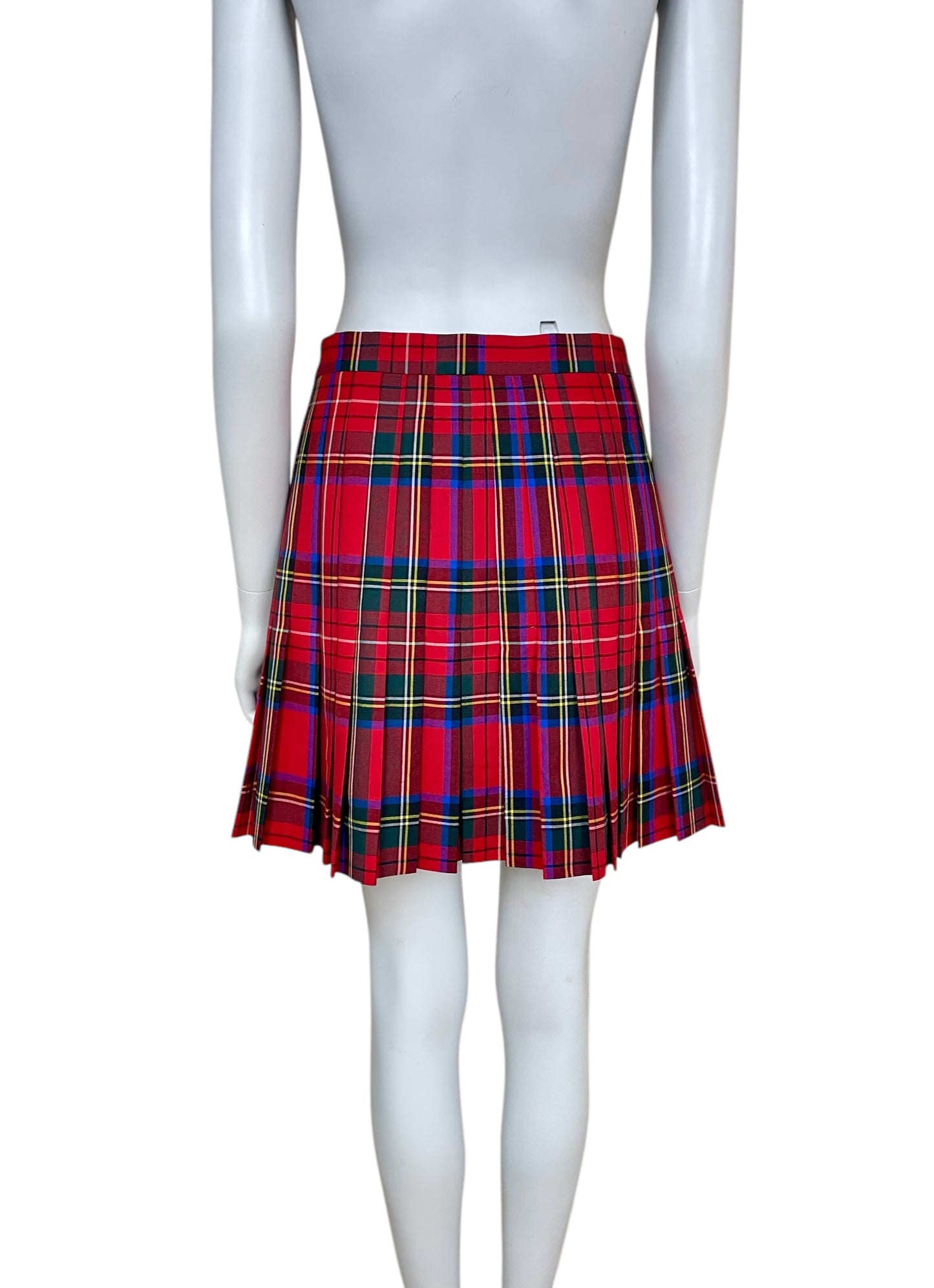 Moschino Cheap and Chic plaid buckled mini skirt