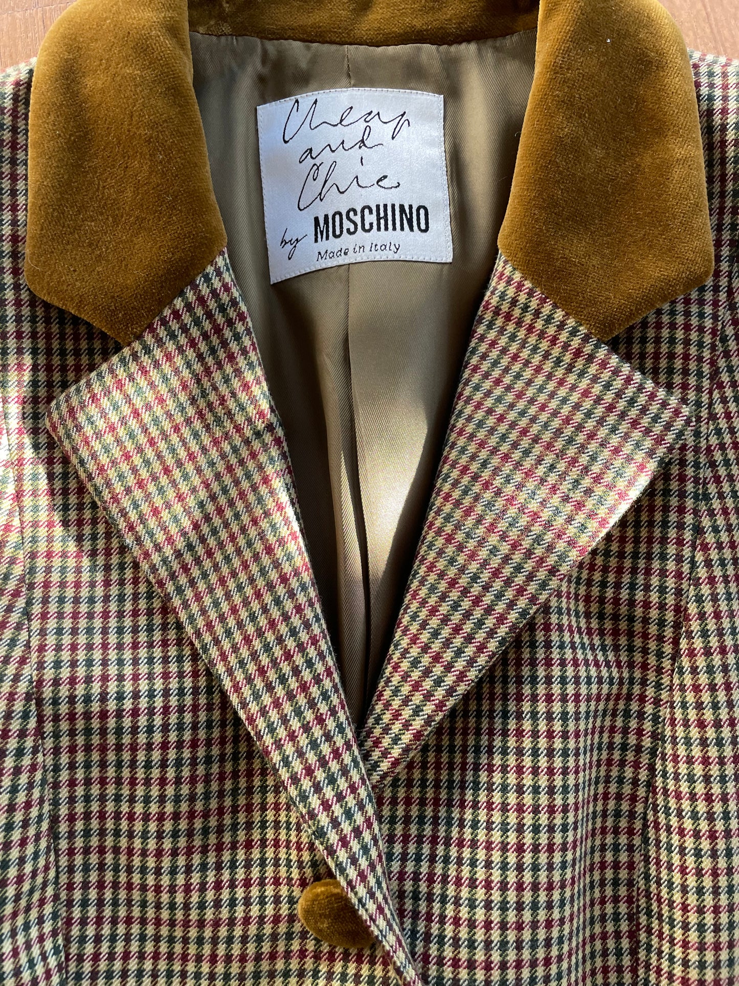 Moschino plaid jacket with bows