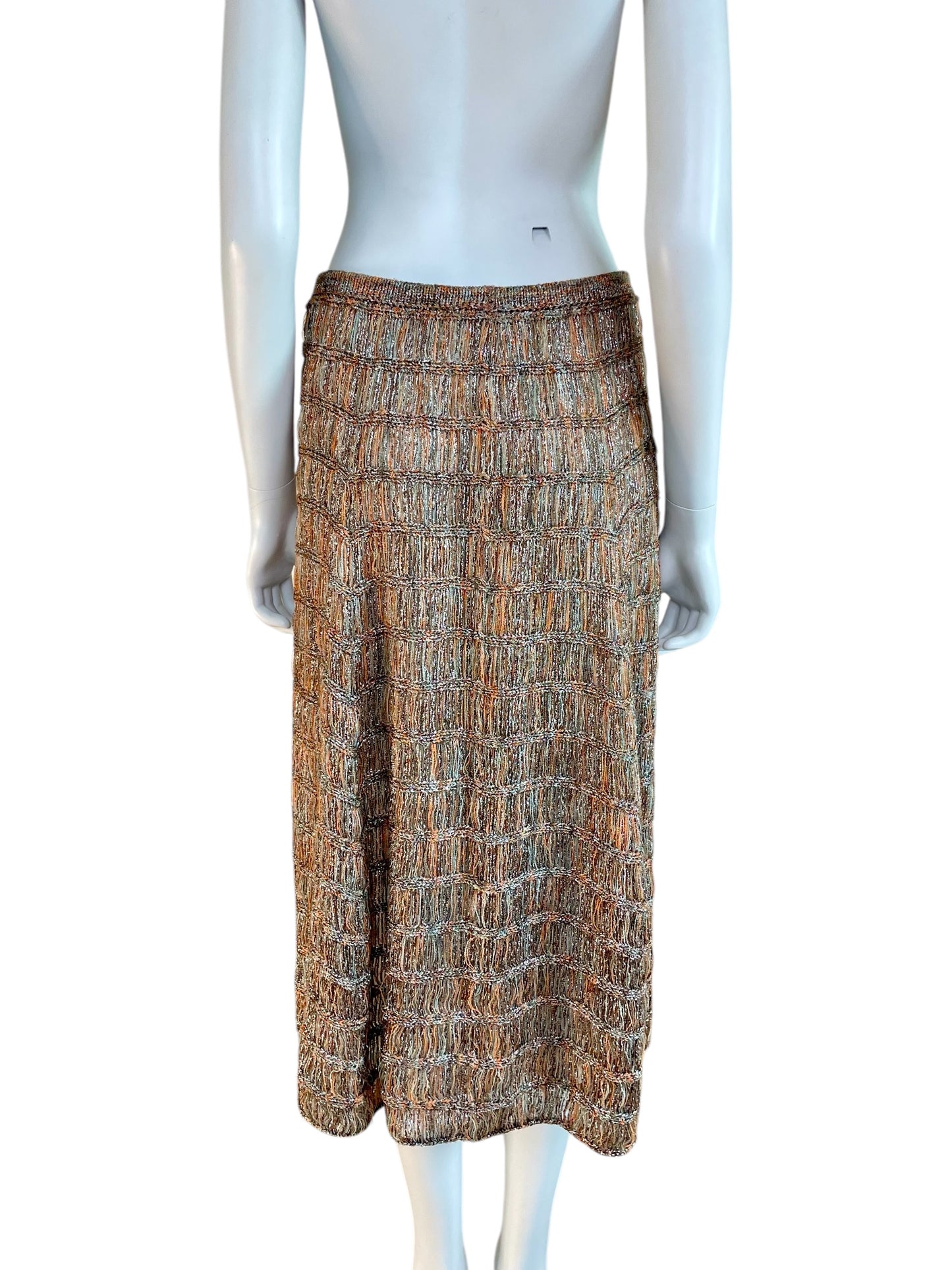 Mary Farrin lurex knitted skirt set