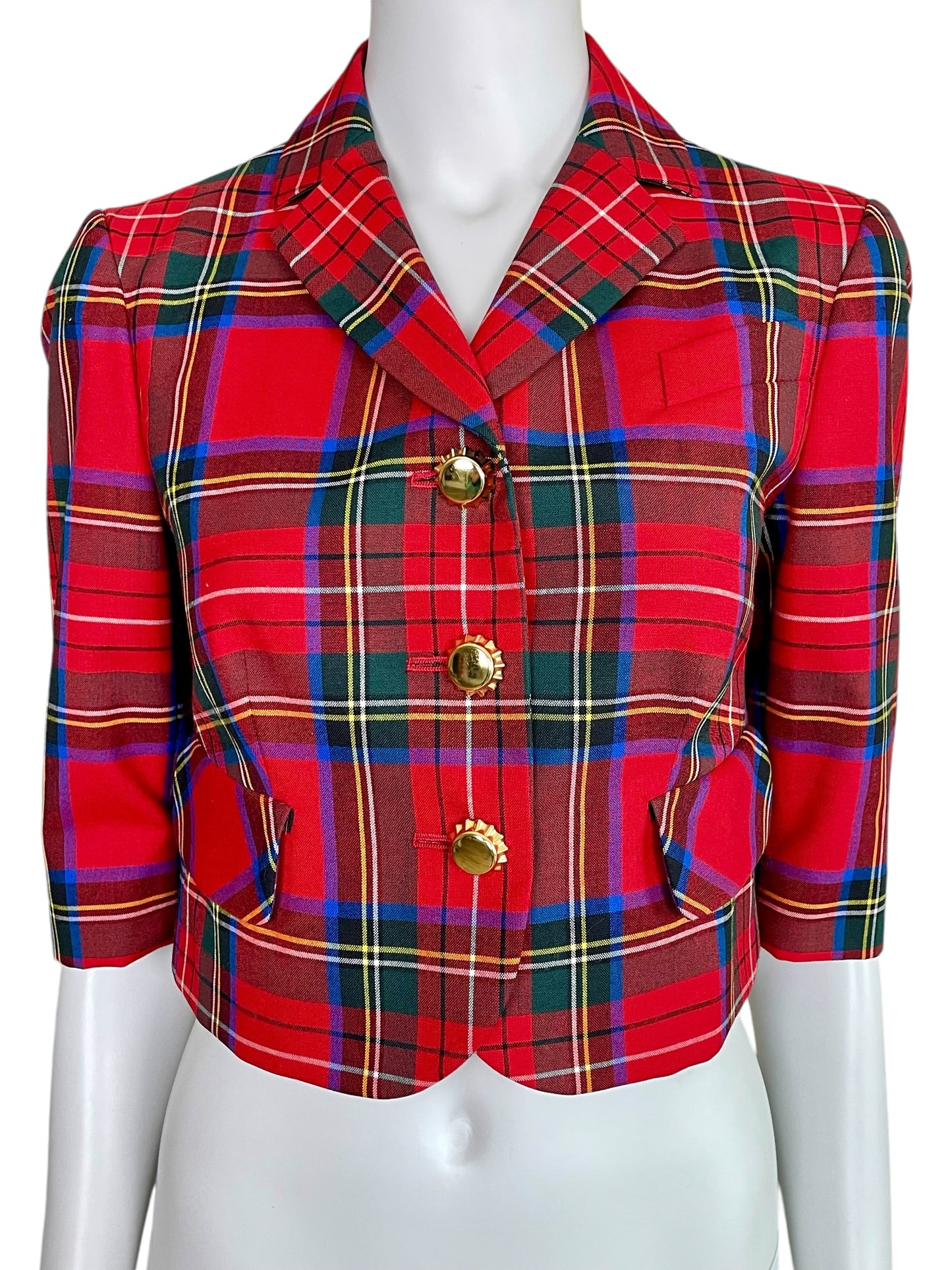 Moschino Cheap and Chic plaid cropped jacket