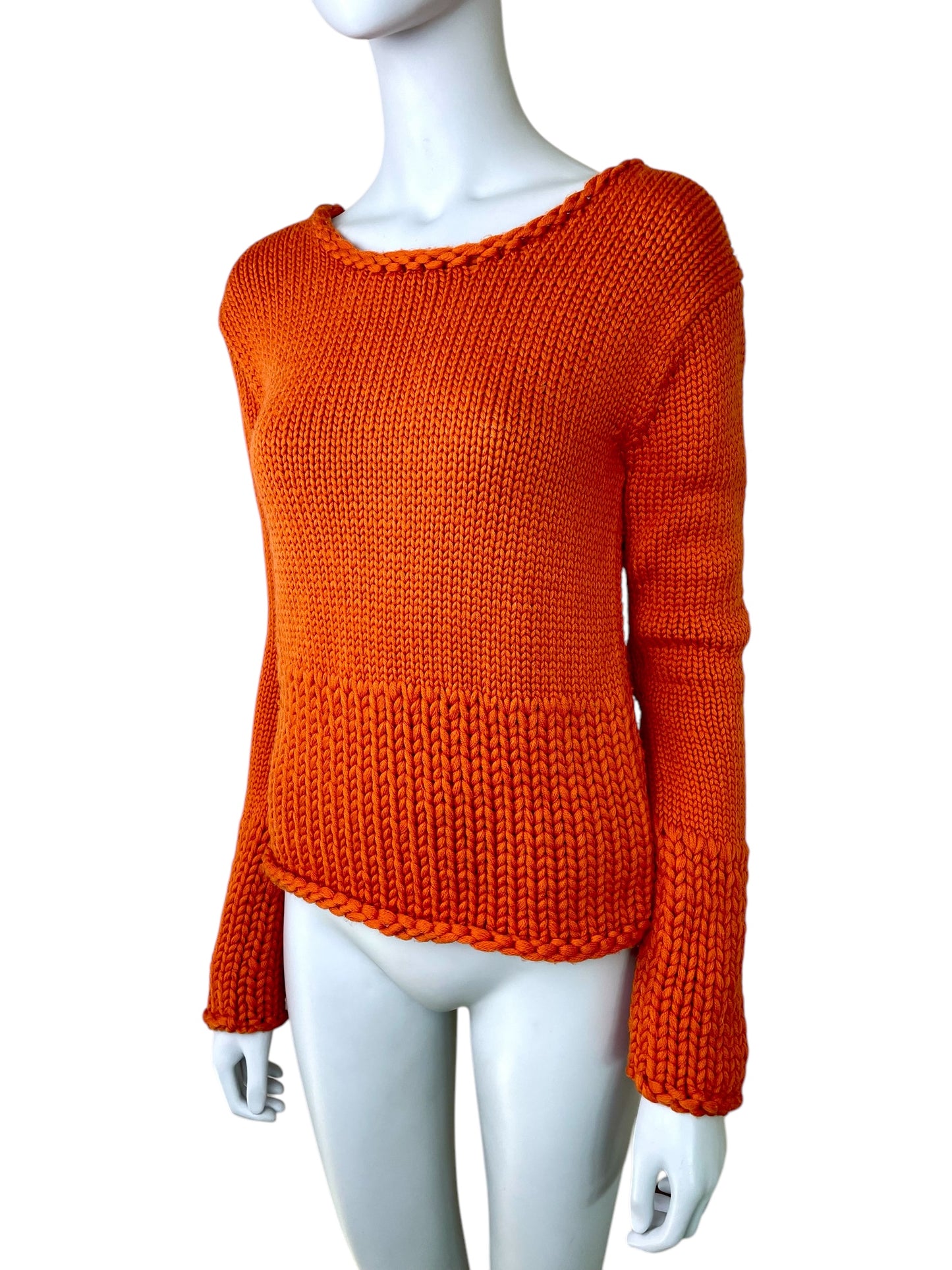 Alberta Ferretti Philosophy orange wool knitted sweater