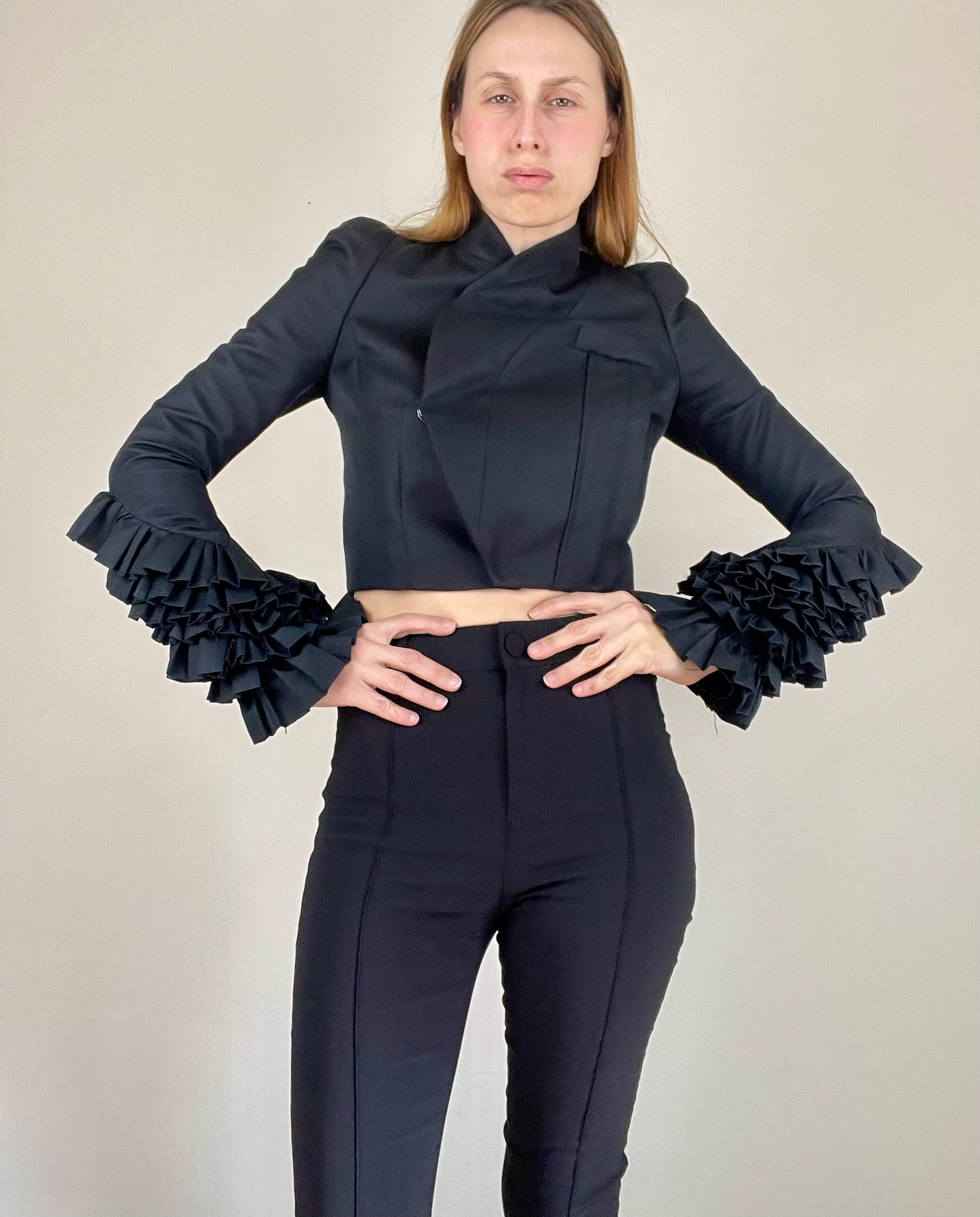 Givenchy Fall Winter 2008 black cropped jacket