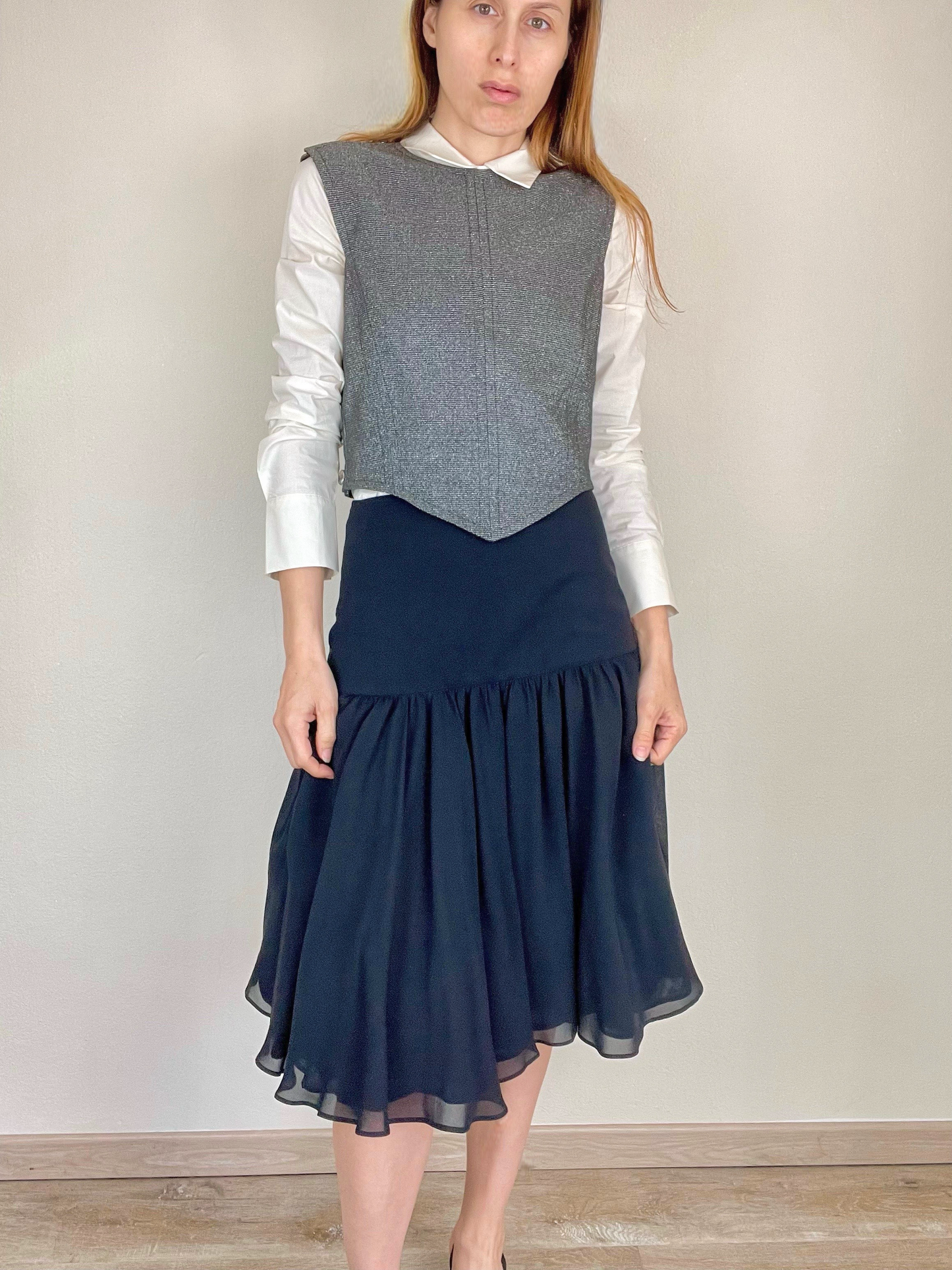 Lanvin by Claude Montana FW 1990 lamé sleeveless top