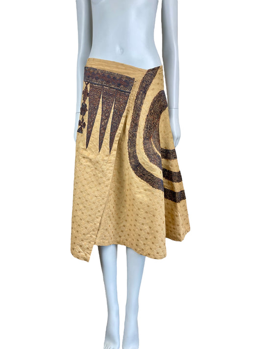 Dries Van Noten Spring Summer 2003 wrap asymmetrical skirt